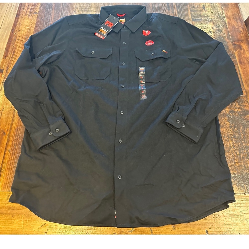 Timberland PRO FR Flame Resistant Work Shirt Mens 3XL Tall Black TB0A236V001 NWT